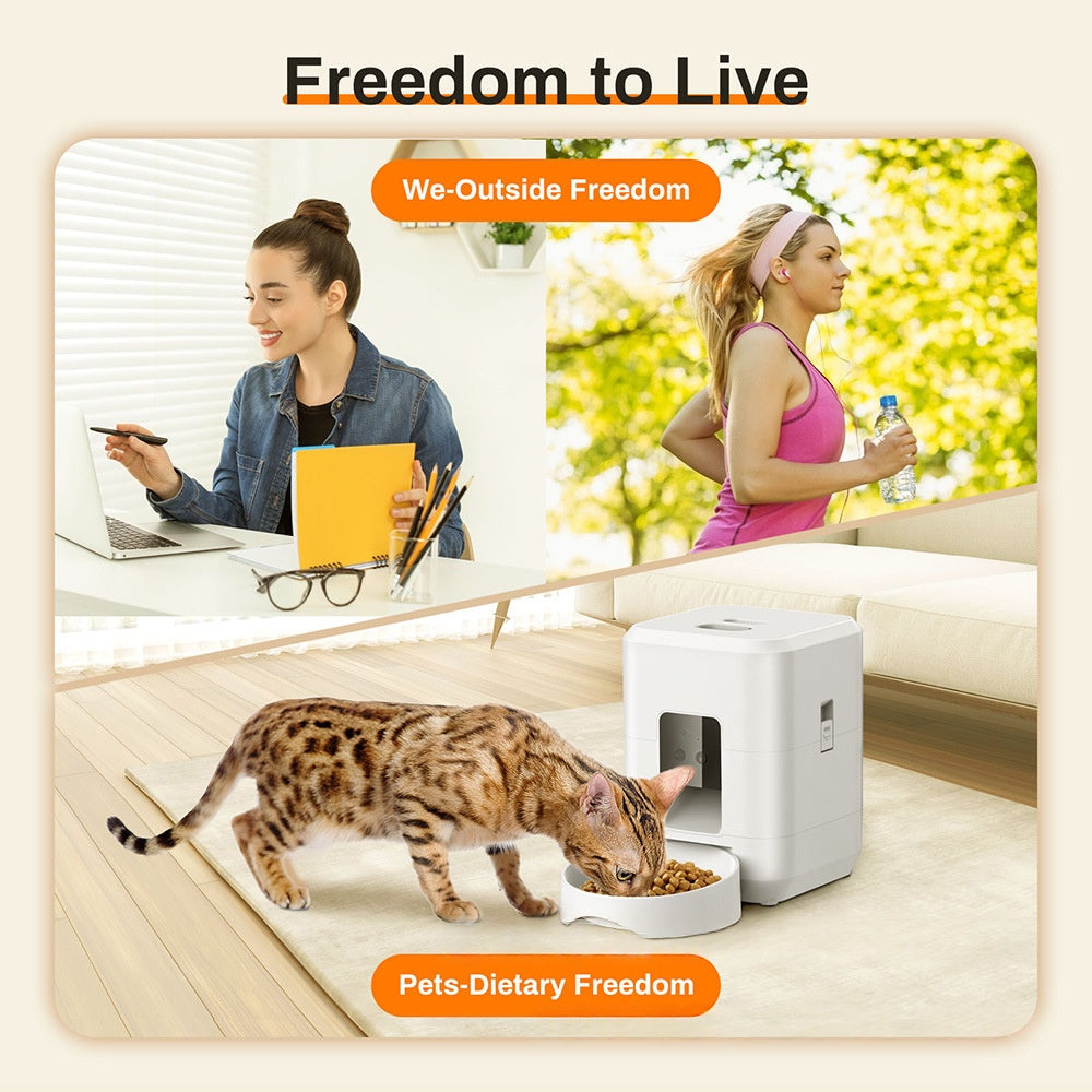 Smart Pet Feeder 2L - Automatic Dog Food Dispenser for Scheduled Feeding