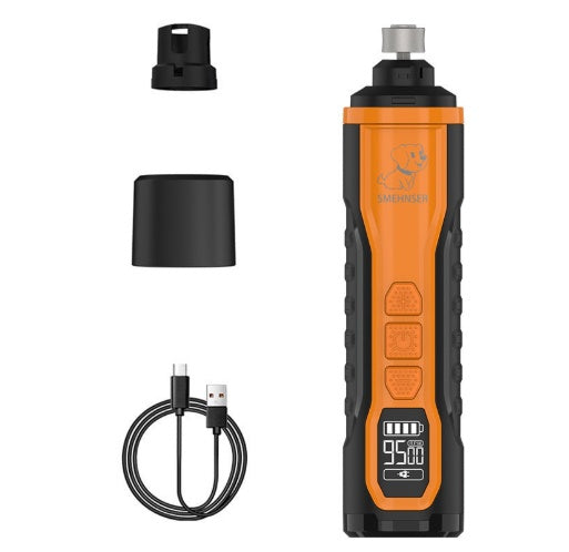 USB Rechargeable Pet Nail Grinder - Quiet Electric Nail Trimmer for Dogs & Cats