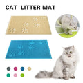 Waterproof Cat Litter Mat - Non-Slip Paw Print Design with Easy Clean PVC Surface for Home & Car