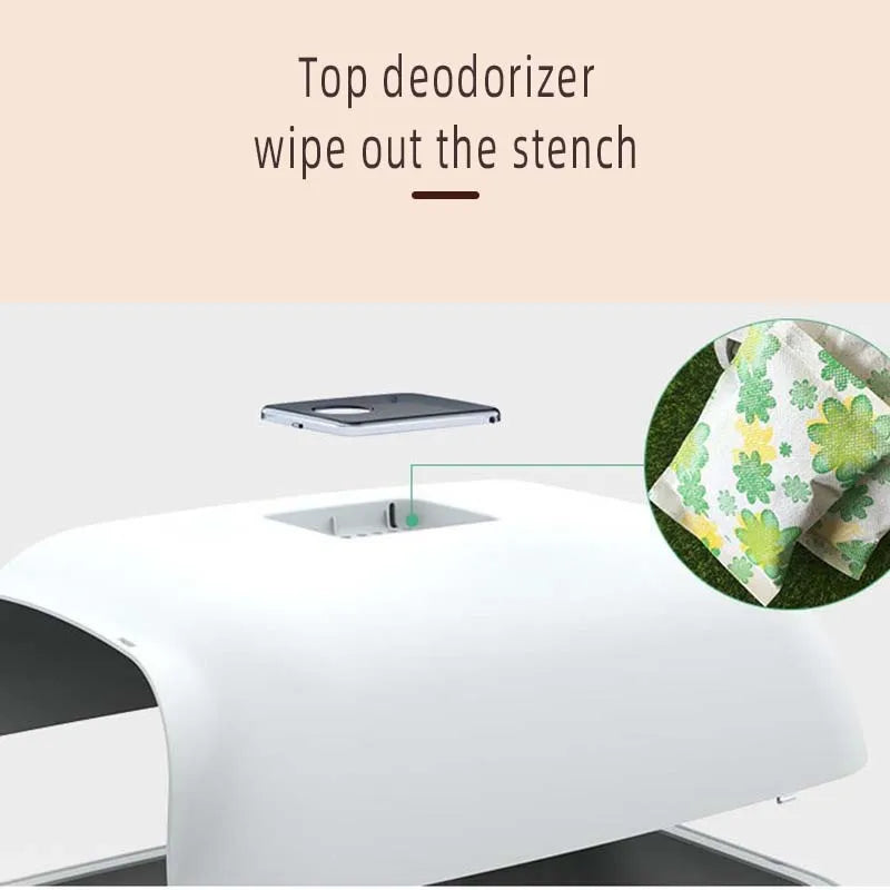 Large Enclosed Cat Litter Box - Odor Control & Spillproof Design with Scoop