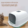Large Enclosed Cat Litter Box - Odor Control & Spillproof Design with Scoop