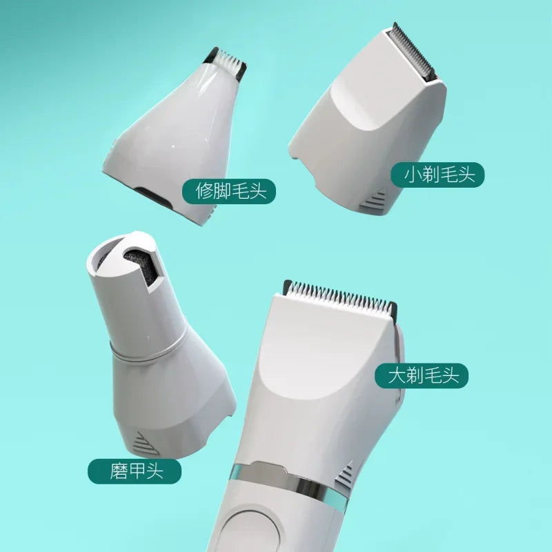 Pet hair clipper with ceramic blade and guide combs
