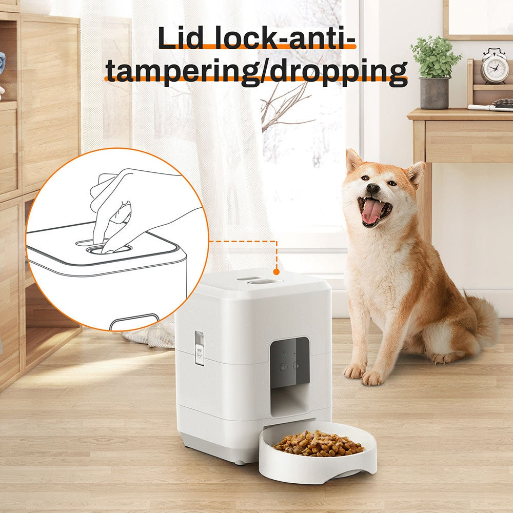 Smart Pet Feeder 2L - Automatic Dog Food Dispenser for Scheduled Feeding
