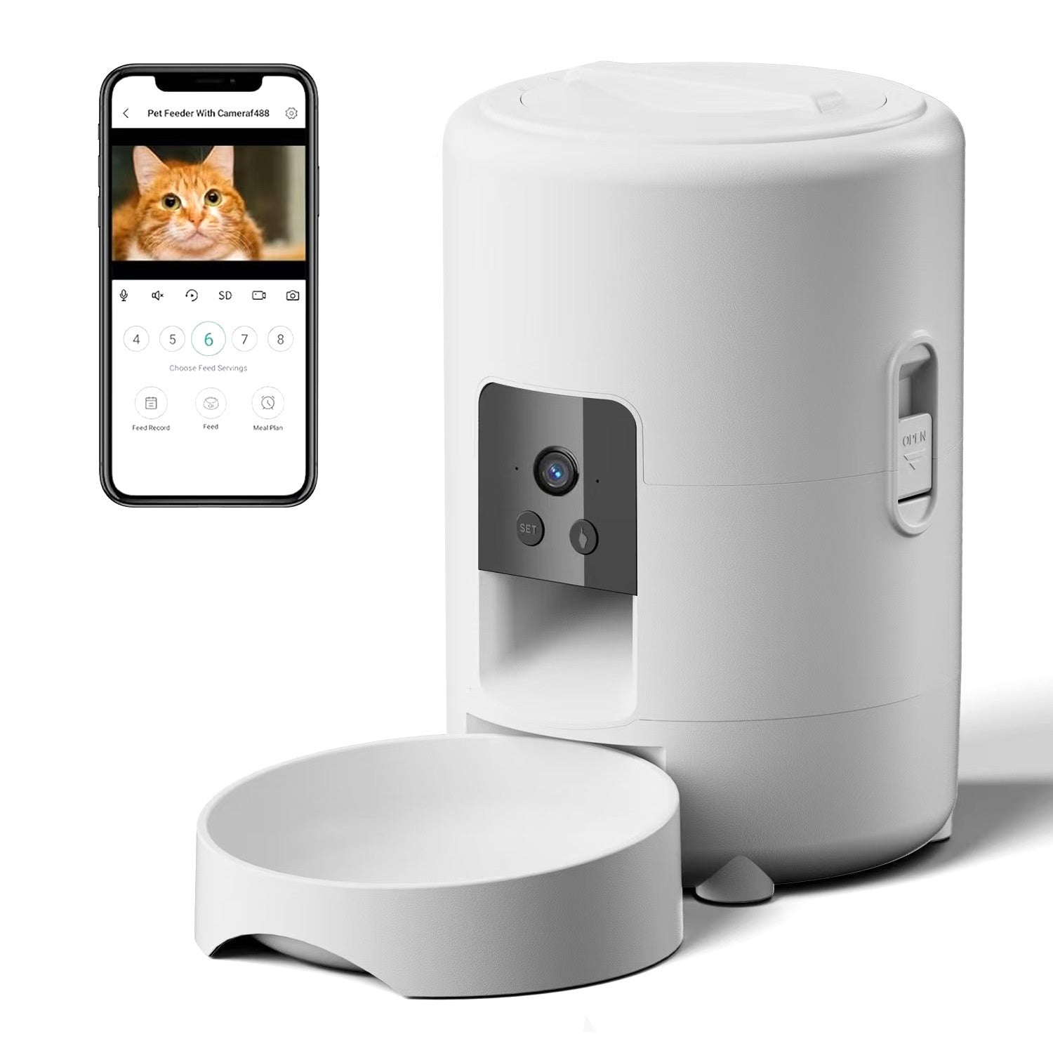 Smart Pet Feeder 2L - Automatic Dog Food Dispenser for Scheduled Feeding