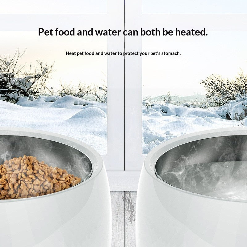 Smart Heated Pet Bowl - Temperature Control Stainless Steel Feeding Bowl for Dogs & Cats
